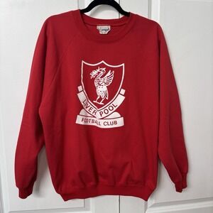 Vintage Liverpool Football Club Triumph Sweatshirt Mens XL Red 90s Crewneck